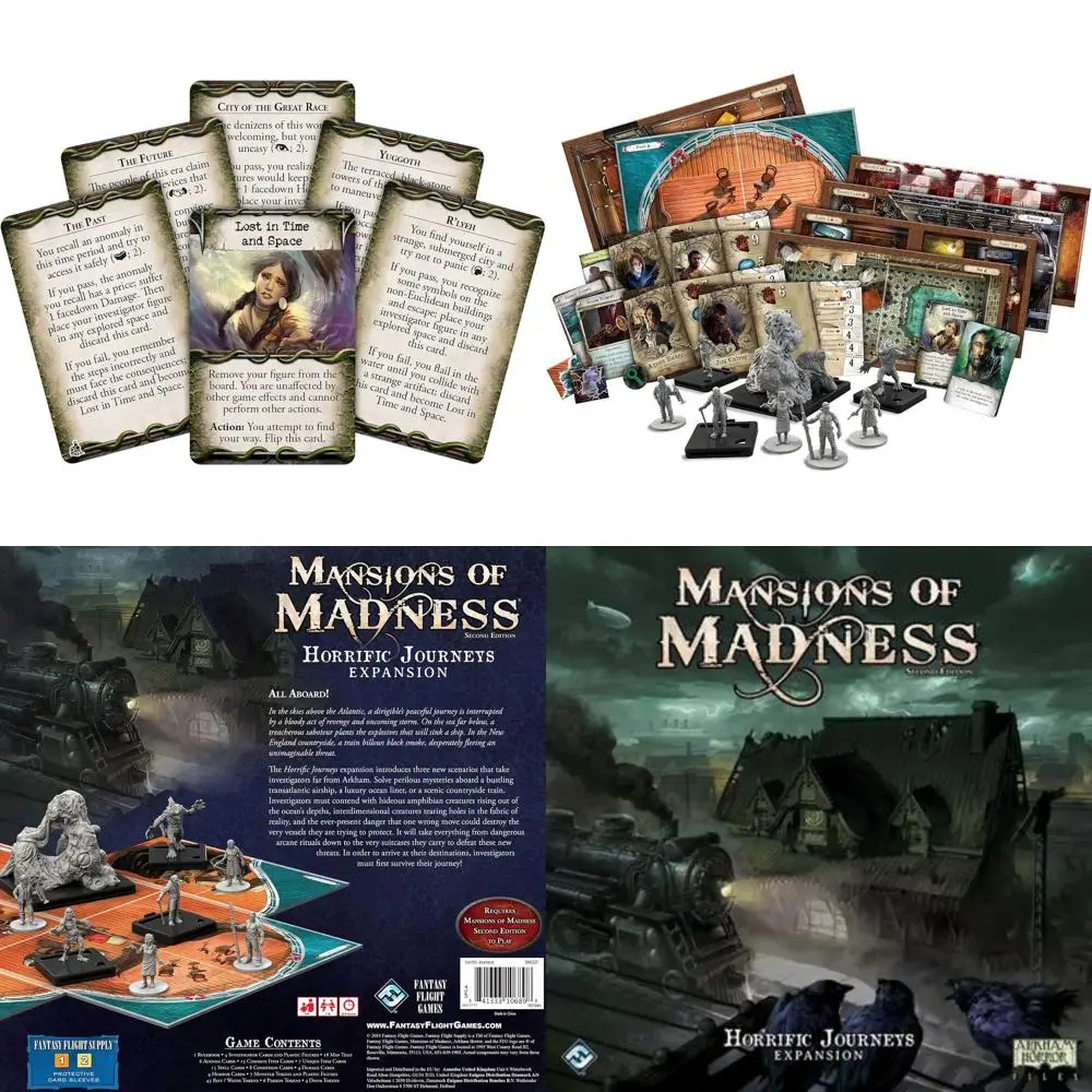 

Embark on a Sinister Voyage in Mansions of Madness: Horrific Journeys Expansion - A Thrilling Co-op Mystery Game for 1-5 Players