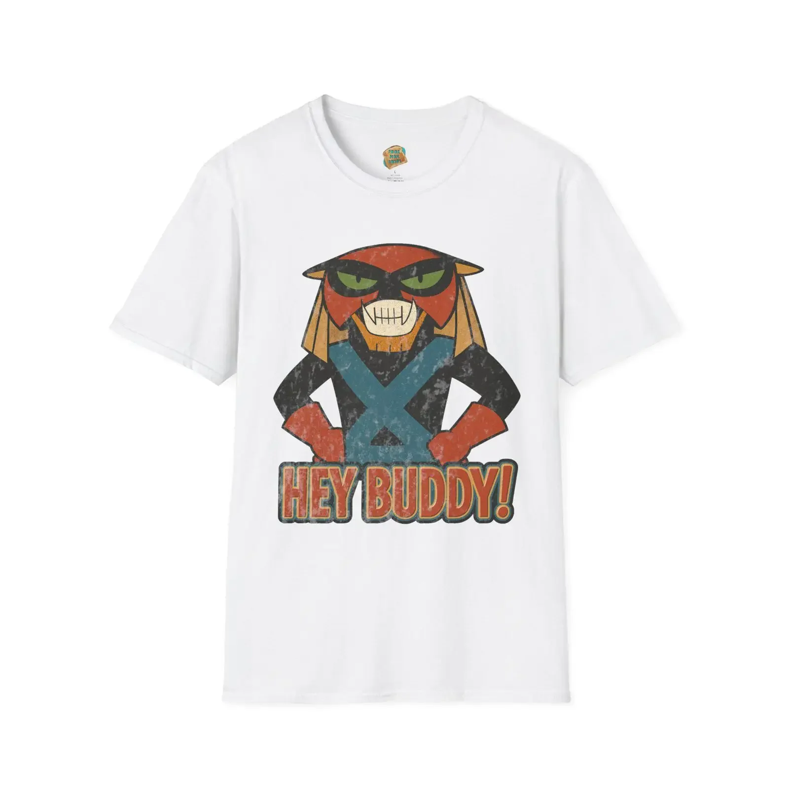 Футболка Brak Show Fan Art с забавным принтом «Hey Buddy», пародия на ретро-мультфильм, винтажная, дизайнерская, с эффектом потертости, удобная, универсальная.