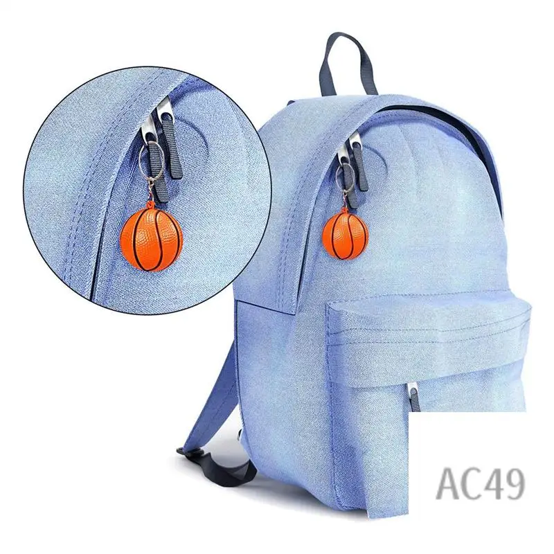 

C9-24 Pack Basketball Keychains, Mini Basketball Stress Ball Keychains, School Carnival Reward For Kids