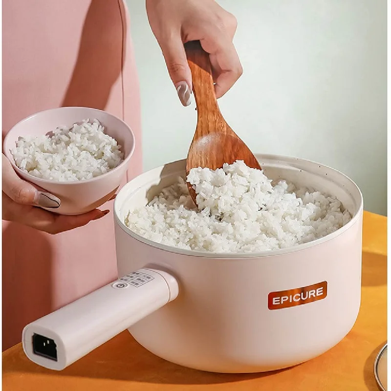 Electric Hot Pot Integrat Long Handle Pot Ceramic Non-stick Pot Dormitory Household Electric Cooking Pot Kitchen Tool 220V