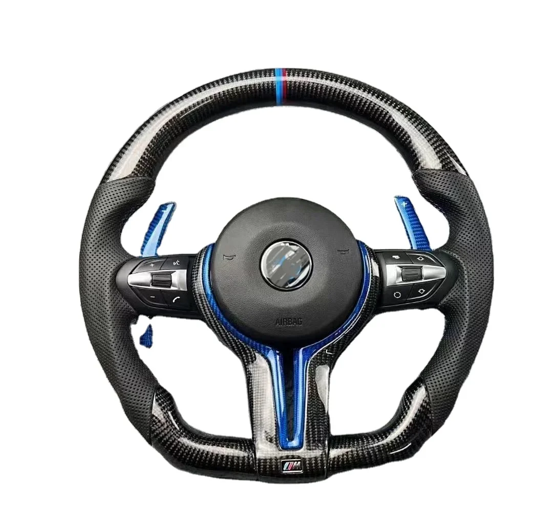 عجلة قيادة قابلة للتخصيص لسيارات BMW E Chassis F Chassis E60 E90 F31 F32 F33 F34 F35 عجلة قيادة من ألياف الكربون التحديثية #2