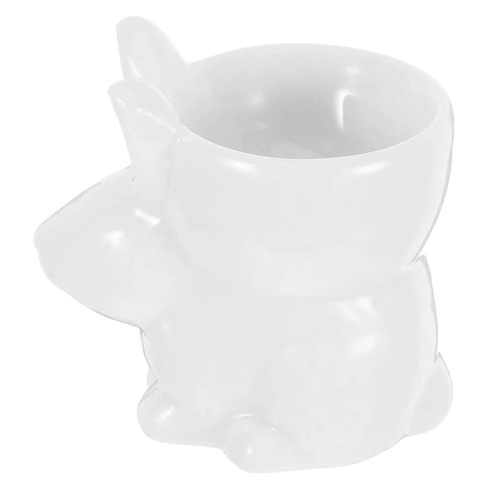 

Porcelain Bunny Egg Cup Eggs Decorative Holders for Display Organizer Countertop Ceramic Rabbit