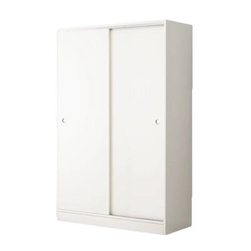 Sliding Door Wooden Panel Simple Storage Cabinet, Household Bedroom Furniture