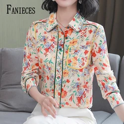 FANIECES Female Clothing Shirt Top Women Blouse Women Clothing Woman Clothes Fashion Spring 2024  Floral Printing Casual Shirts