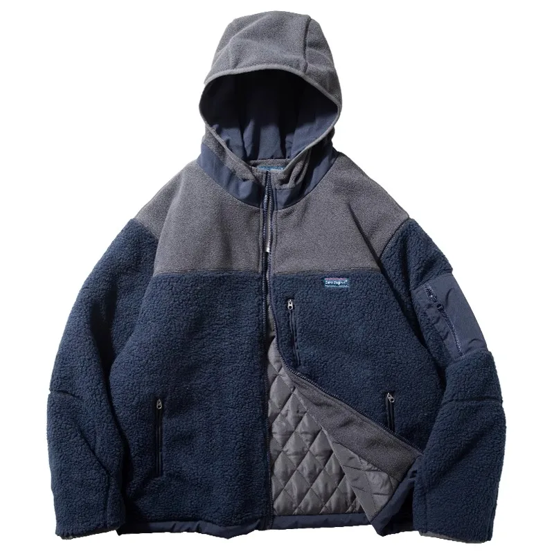 

Новинка 2025, высококачественная модная хлопковая куртка, мужская зимняя плюшевая утепленная флисовая куртка, свободные повседневные хлопковые куртки с капюшоном, мужские