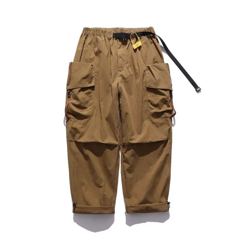Outdoor Work Pants Men's Japanese Style Trendy Cityboy Multi Pocket Wide Leg Loose Casual Pants