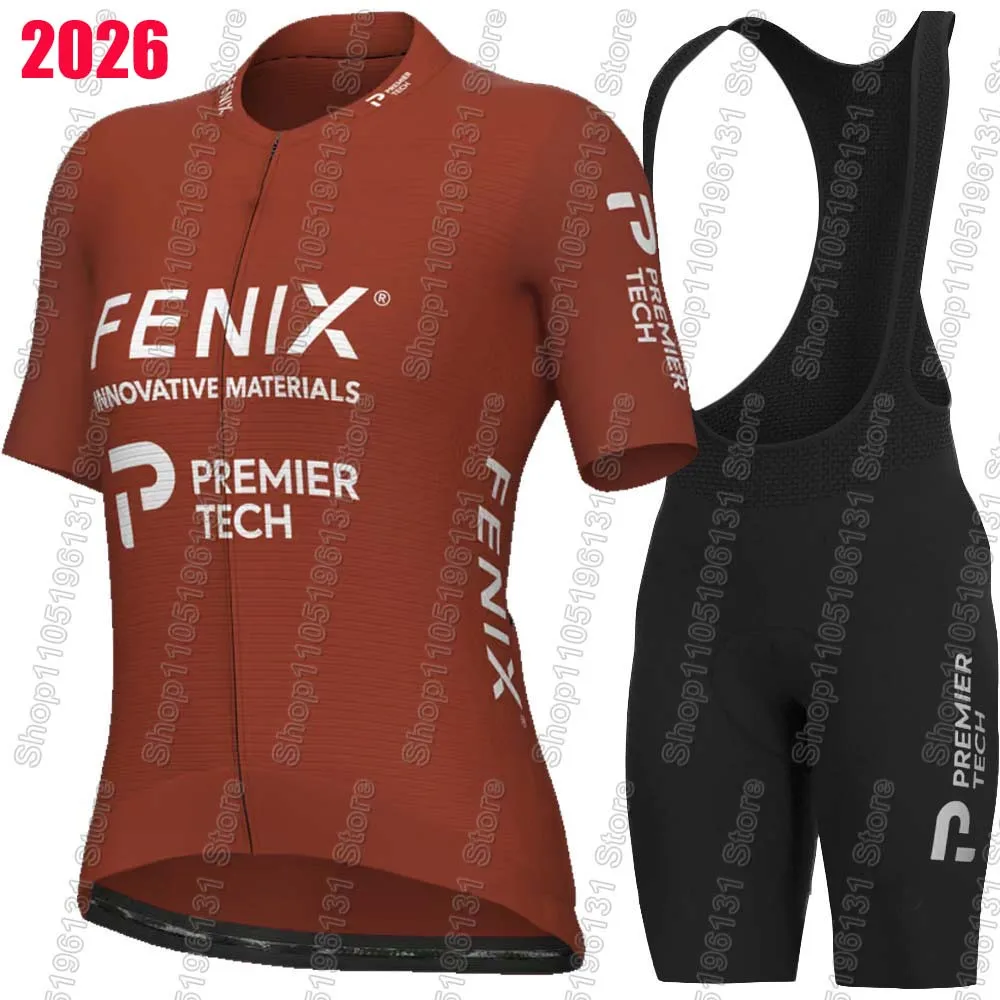Fenix Premier-Tech 2026 Team Radtrikot-Set Damen Fahrradbekleidung Rennrad-Shirts Anzug Fahrrad-Trägerhose MTB Ropa Maillot
