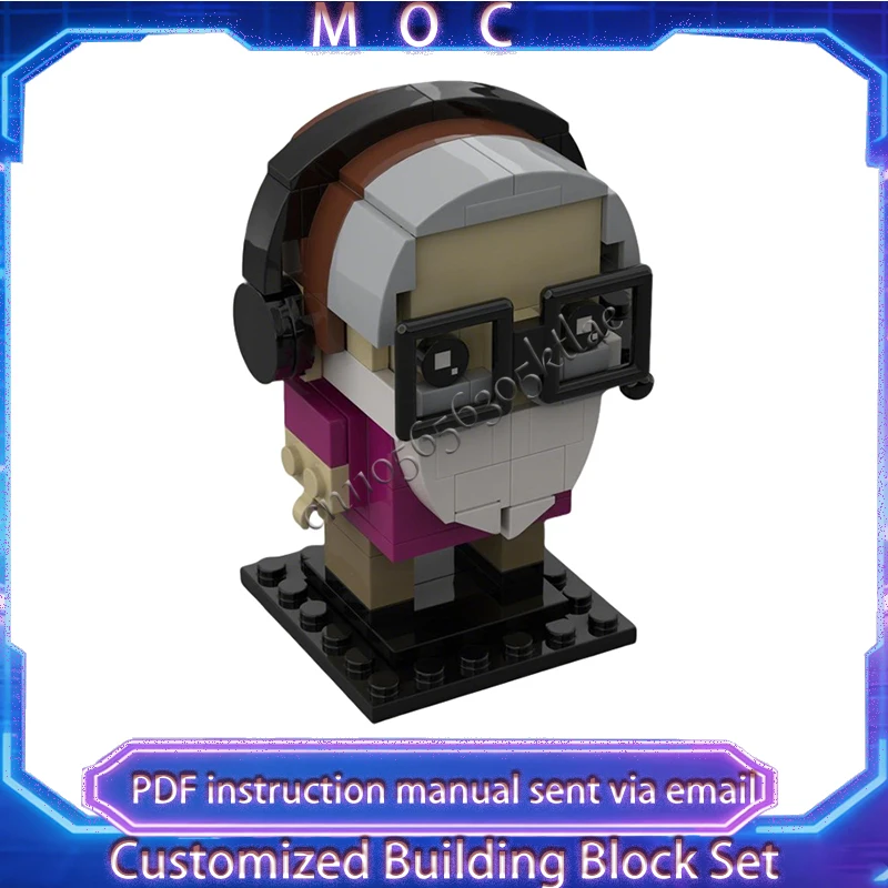 

138 деталей, серия MOC Character, модель куклы в очках, строительные блоки, кирпичики для самостоятельной сборки, игрушки для детей, популярные рождественские подарки