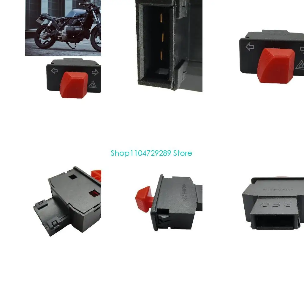 

D8KE Efficient Turn Switch With Emergency Button Easy Install Motorbike Switch