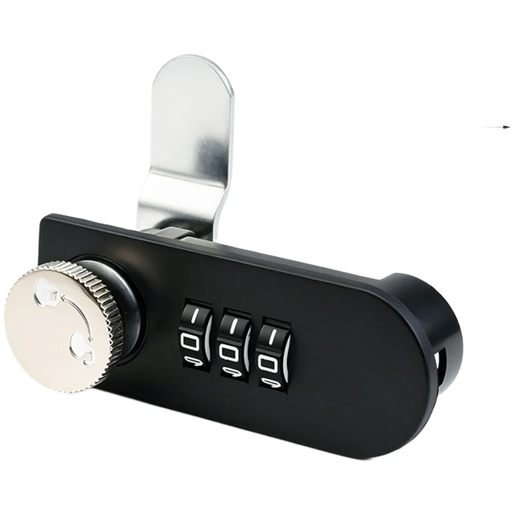 Non-Key Mechanical Lock with Adjustable Password Setting for File Cabinet Drawer Mailbox and Storage Door Security Use Cases