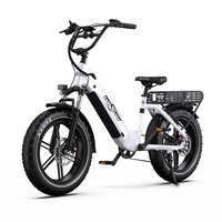 Onesport Ot08 Mountain Electric Bicycle, 48V 500W Motor, 48V 18Ah Battery, 190Km for Help with Battery Life. 20*4.0 All-Terrain Tires, Aluminum Alloy Frame, Shimano 7-Speed Transmission.