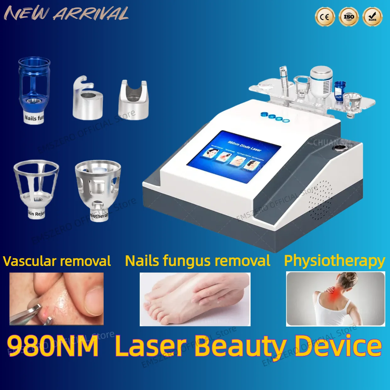 

Newest 5 IN 1 980nm Laser-Vascular Removal Machine Diode Laser-980 Physiotherapy For Vascular And Spider Vein Removalpro