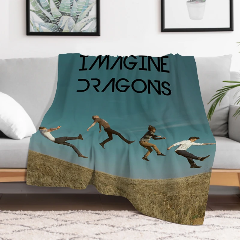 Imagine Dragons Rock Band Blanket Double Bed Blankets & Throws Furry Warm Winter Throw Sofa Fluffy Soft Decorative Anime Custom