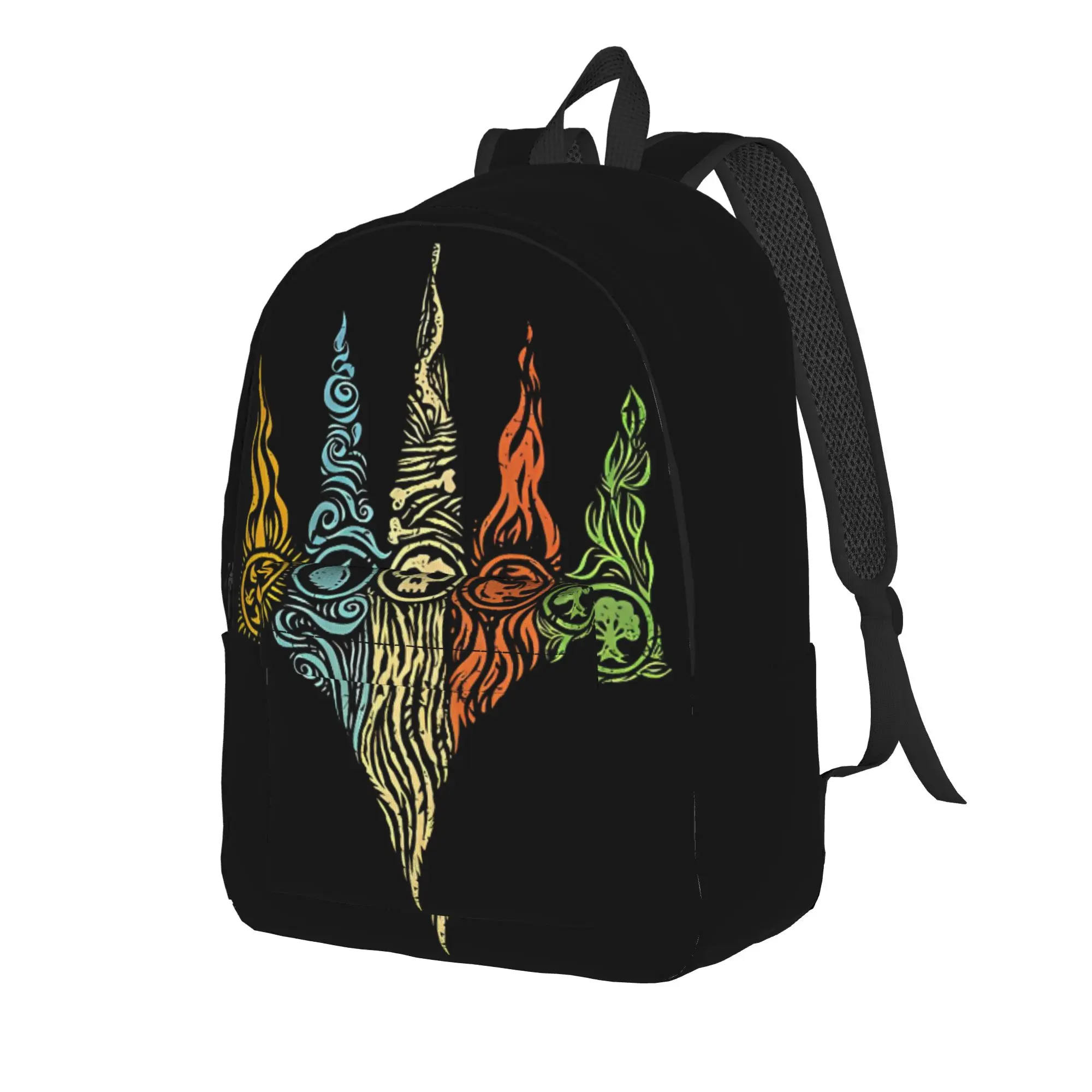 Back to School Season Vintage Mana Doodle Storage Bag MTG Girl Boy Daypack Backpack