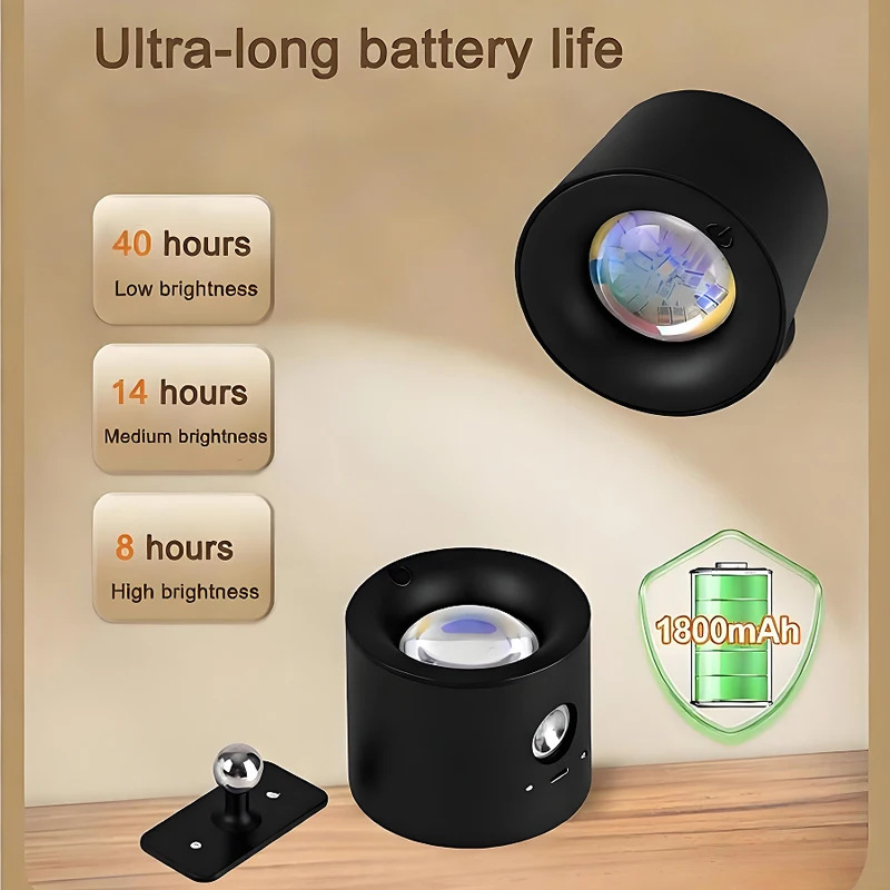 RGB Led Wall Lamp Touch Control Remote Wall Lights Double Head Portable Night Light For Bedside Bedroom Reading Lamp