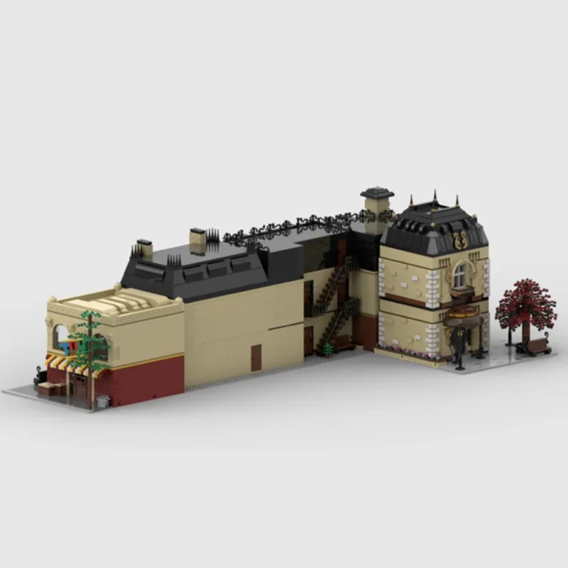 Technische Moc Bricks Retro Street View Model Old Street Modulaire bouwstenen Geschenken Speelgoed voor kinderen DIY Sets Assembleren