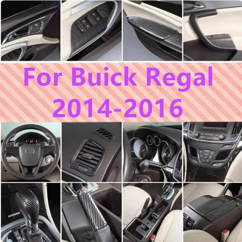 

High quality imitation carbon fiber car interior modification center control panel decorative sticker For Buick Regal 2014-2016