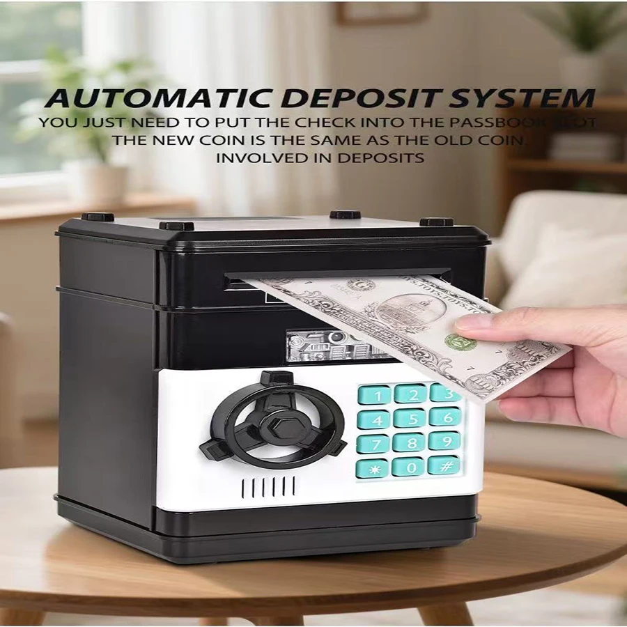 Sparschwein Automatische Mini Safe Münzen Bargeld Sparen Spardose Passwort Zähler Code Schlüssel Schloss Münze Bank ATM Elektronische Kind Geschenk