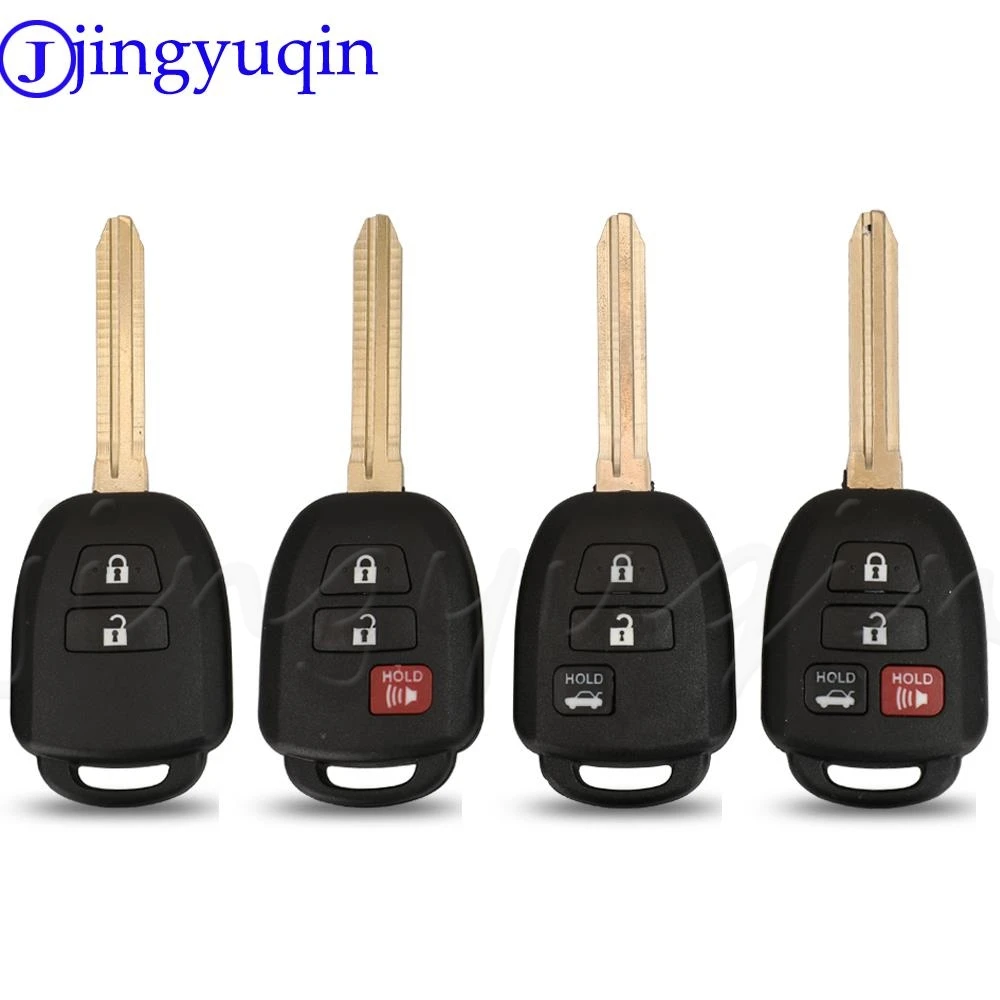 

jingyuqin For Toyota CAMRY 2012 2013 2014 2015 Corolla 2014 2015 With TOY43 Blade 2/3/4B Remote Car Key Shell Case Fob Cover