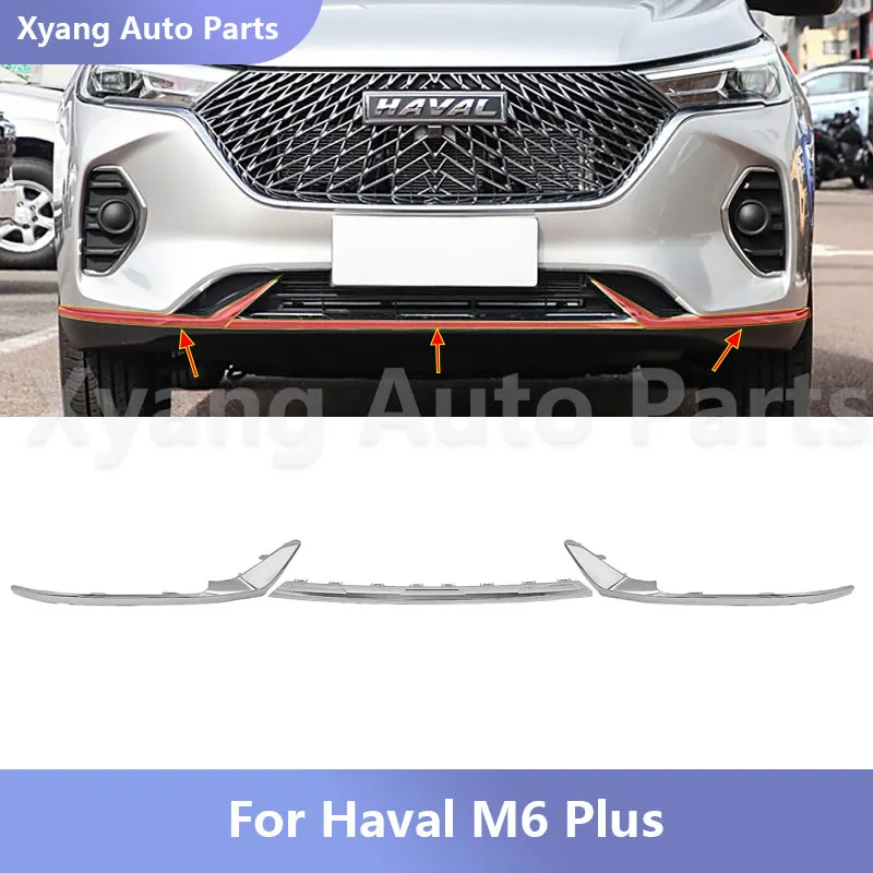 

Хромированная накладка на решетку переднего бампера для Haval M6 Plus