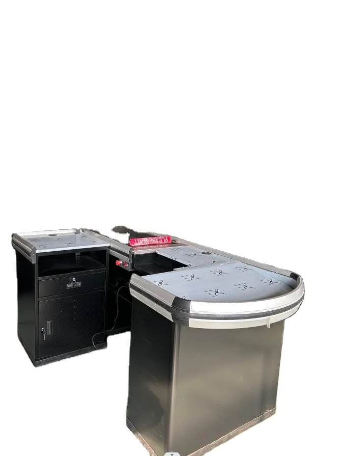 Supermarket Display Cheap Price Customized Metal Cashier Counter Electronic Supermarket Checkout Counter