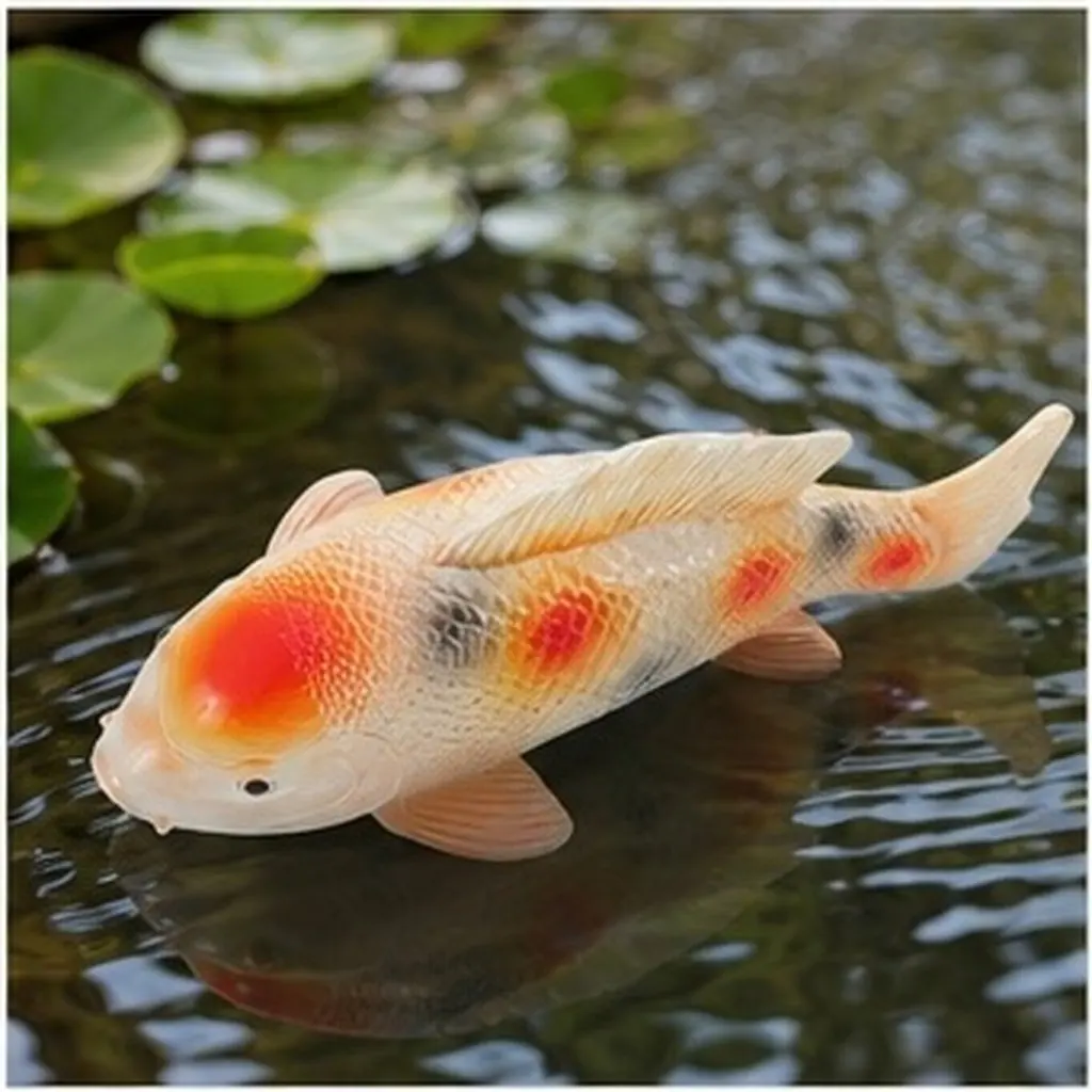 Koi Fish Statue Resin Floating Garden Decoration Realistic Craftsmanship Pond Ornaments Weatherproof Outdoor Decor