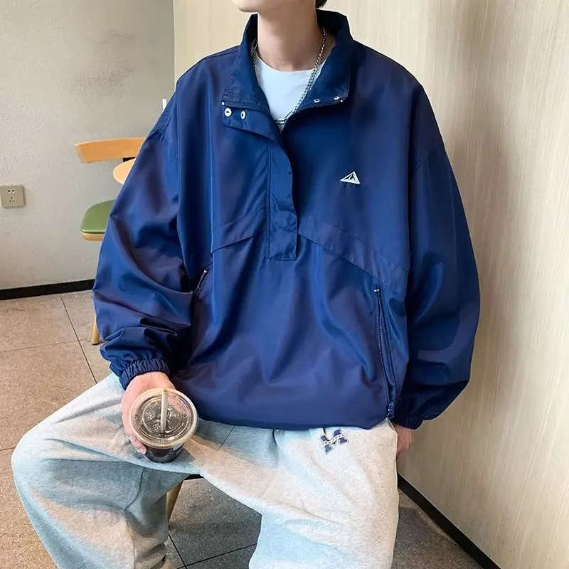 

Waterproof Outdoor Jaet Men's Autumn Winter Large Size f Zipper Fce Lined Casual Sle Youth Faion Long Sve Coat