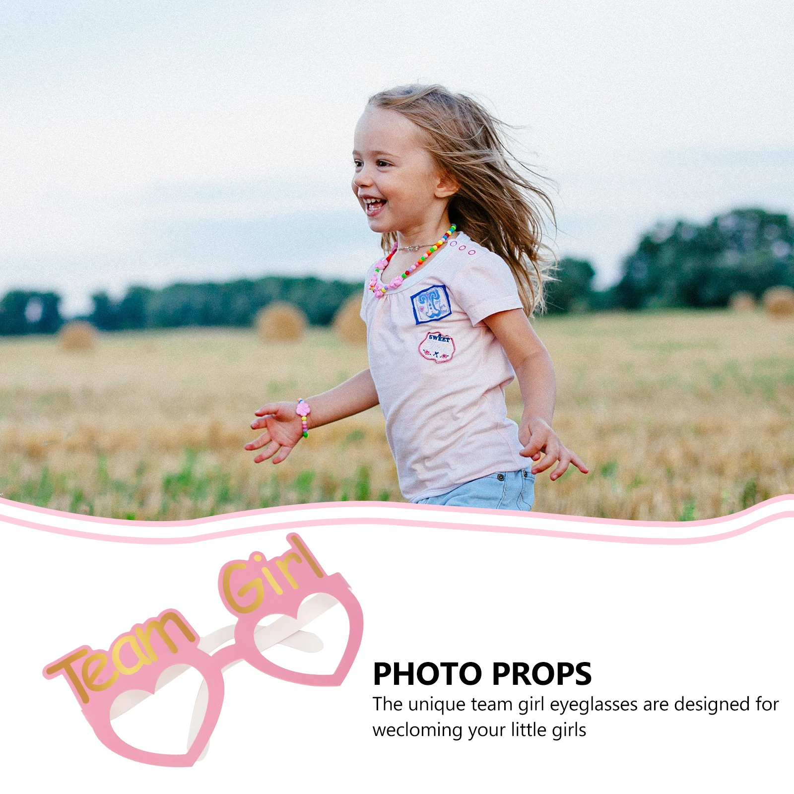 

8 pcs Photo Mask Eyeglasses Baby Shower Party Props Welcome Glasses Kids Birthday Masquerade Carnival Festive