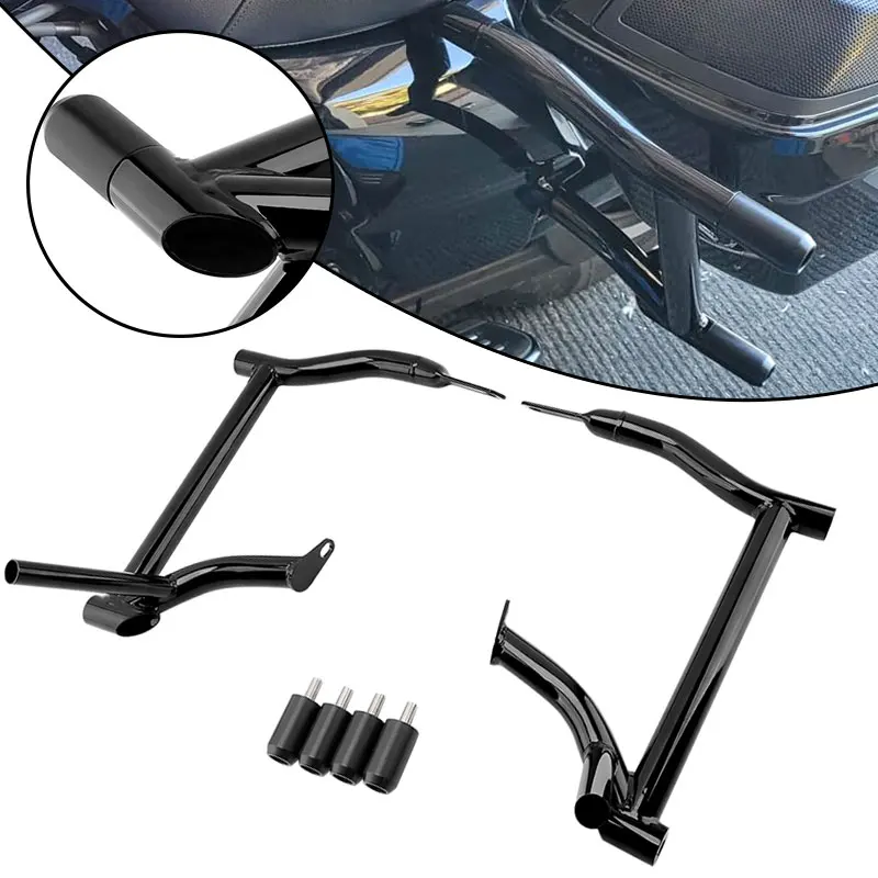 

Motorcycle Rear Highway Engine Guard Crash Bar Falling Protection For Harley Touring Street Electra Glide Road King Glide 09-24