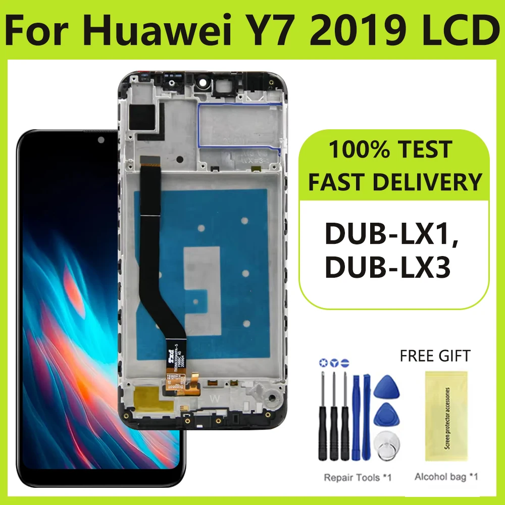 6.26\'\'Screen For Huawei Y7 2019 LCD Display Touch Screen Digitizer Assembly for huawei Y7 2019 DUB-LX1 LX3 LCD Replacement Parts