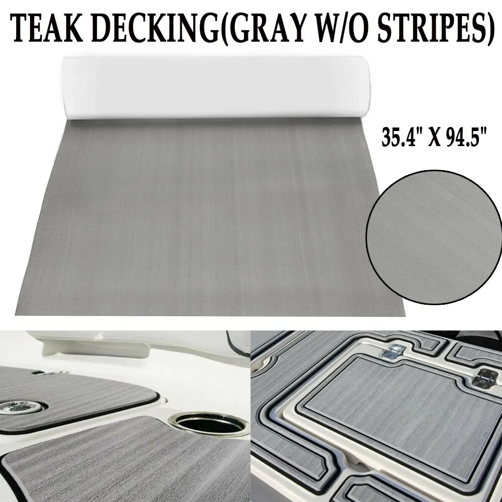 

5mm Gray EVA Foam Boat Decking Marine Yacht Flooring Mat Sheet Pad Self-Adhesive