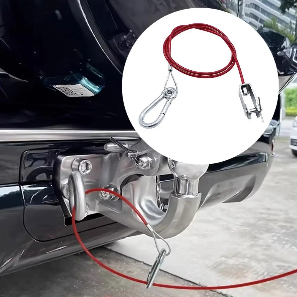 Stainless Steel Trailer Breakaway Rope Safety Cable For Caravan Braked Hitch Accessories Brake Away Hitch Parts