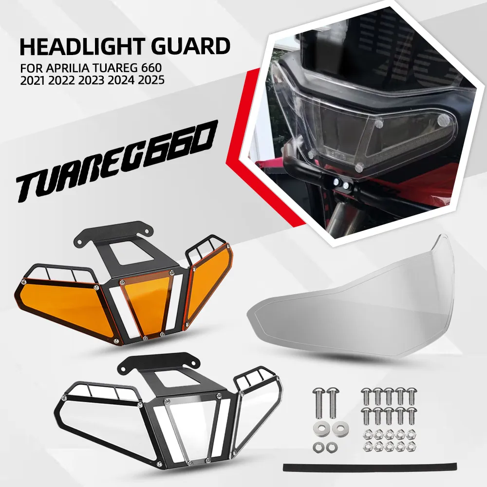 For Aprilia Tuareg 660 2021 2022 2023 2024 2025 Motorcycle Accessories Headlight Protector Headlight Grille Mesh Protector