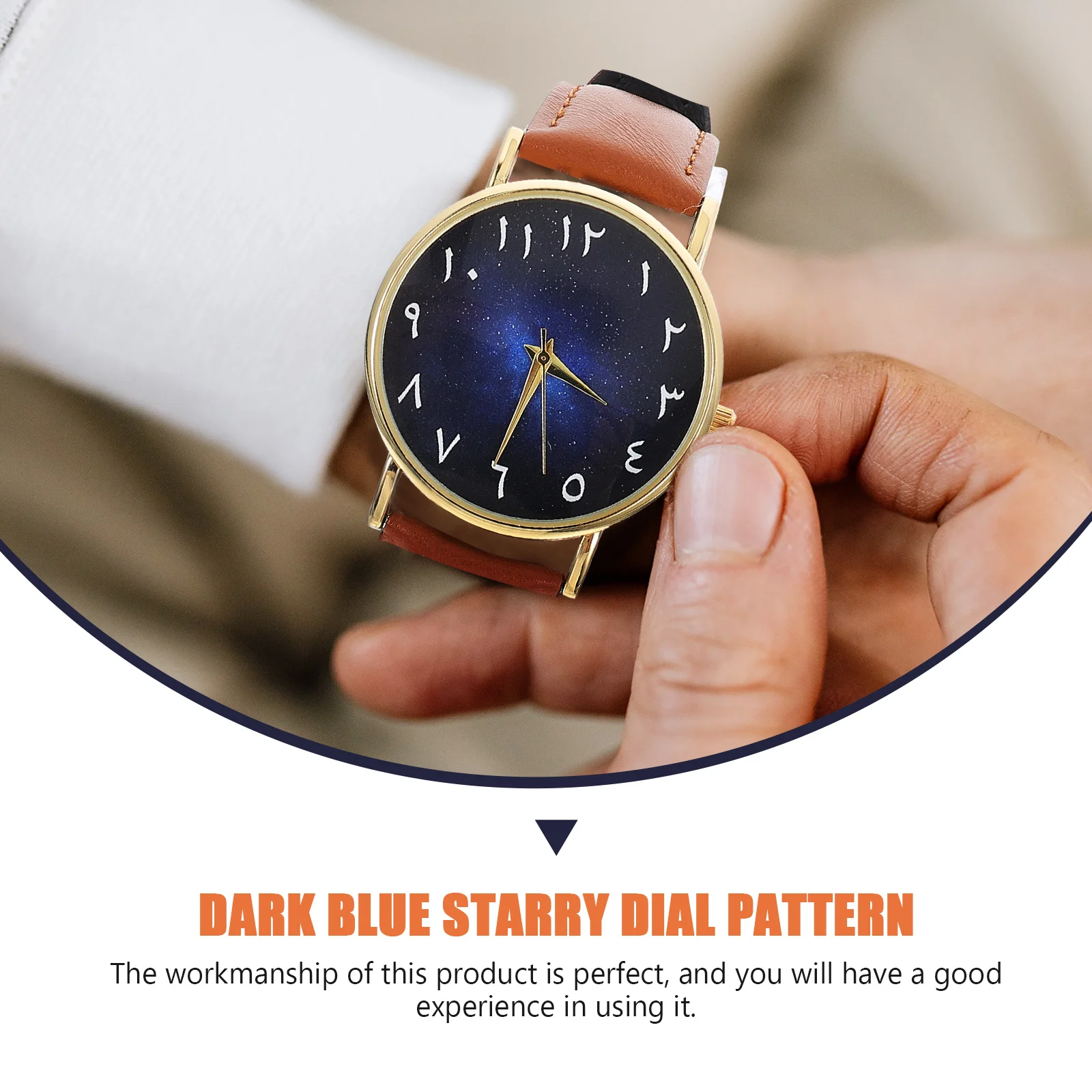 

Dark Brown Watch Wrist nament for Leisure Watch Adults Leisure Fashionable Belt Men Lightweight
