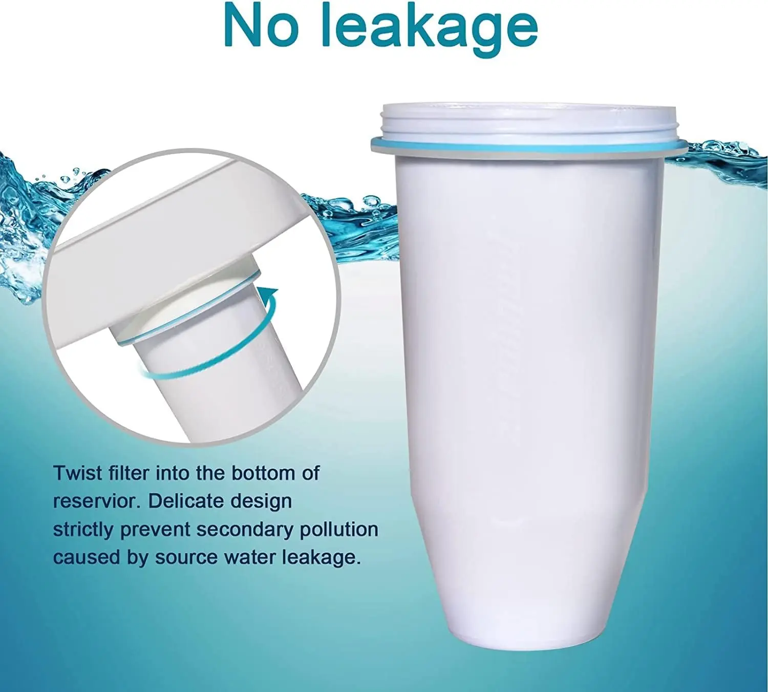 Penggantian Filter air, penggantian Filter air untuk pitcher dan Dispenser, paling canggih 6-tahap 0 TDS sistem (12 Pak)