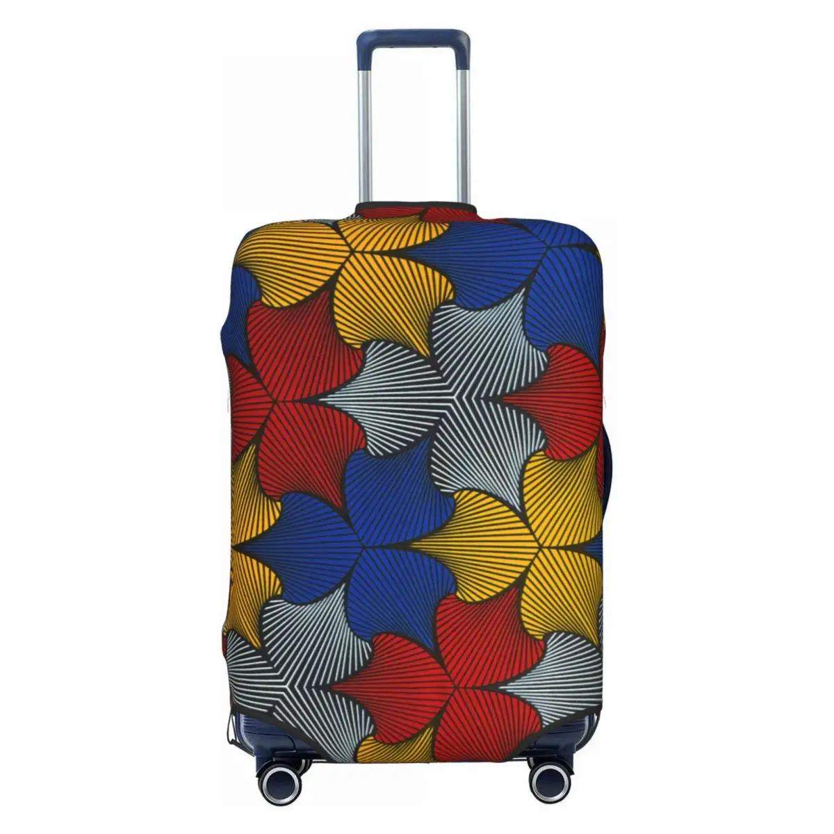 

Custom Funny Traditional Geometric African Ethnic Tribal Ankara Pattern Luggage Cover Protector Washable Travel Suitcase Covers