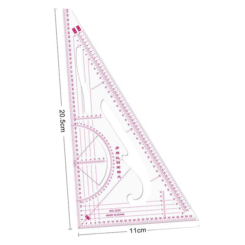 1:3/1:4/1:5 Clothing Drawing Plate Making Ruler Tailor Sewing Patchwork Tool Triangle Ruler for Measuring Cloth Sewing Tool