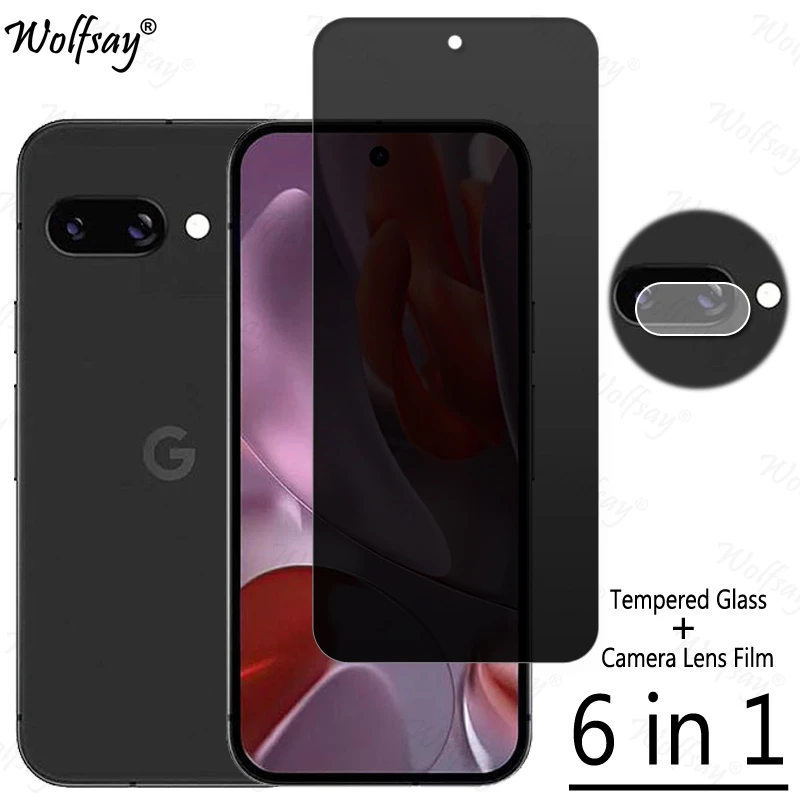 Privacy Screen Protector For Google Pixel 9A Anti-Spy Tempered Glass Google Pixel9 Pro XL Camera Glass For Google Pixel 9A Glass