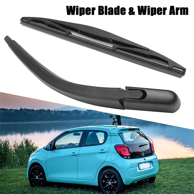 ใหม่ด้านหลังกระจกกระจกใบปัดน้ําฝนและชุดใบมีดสําหรับ Peugeot 107 Citroen C1 Toyota Aygo