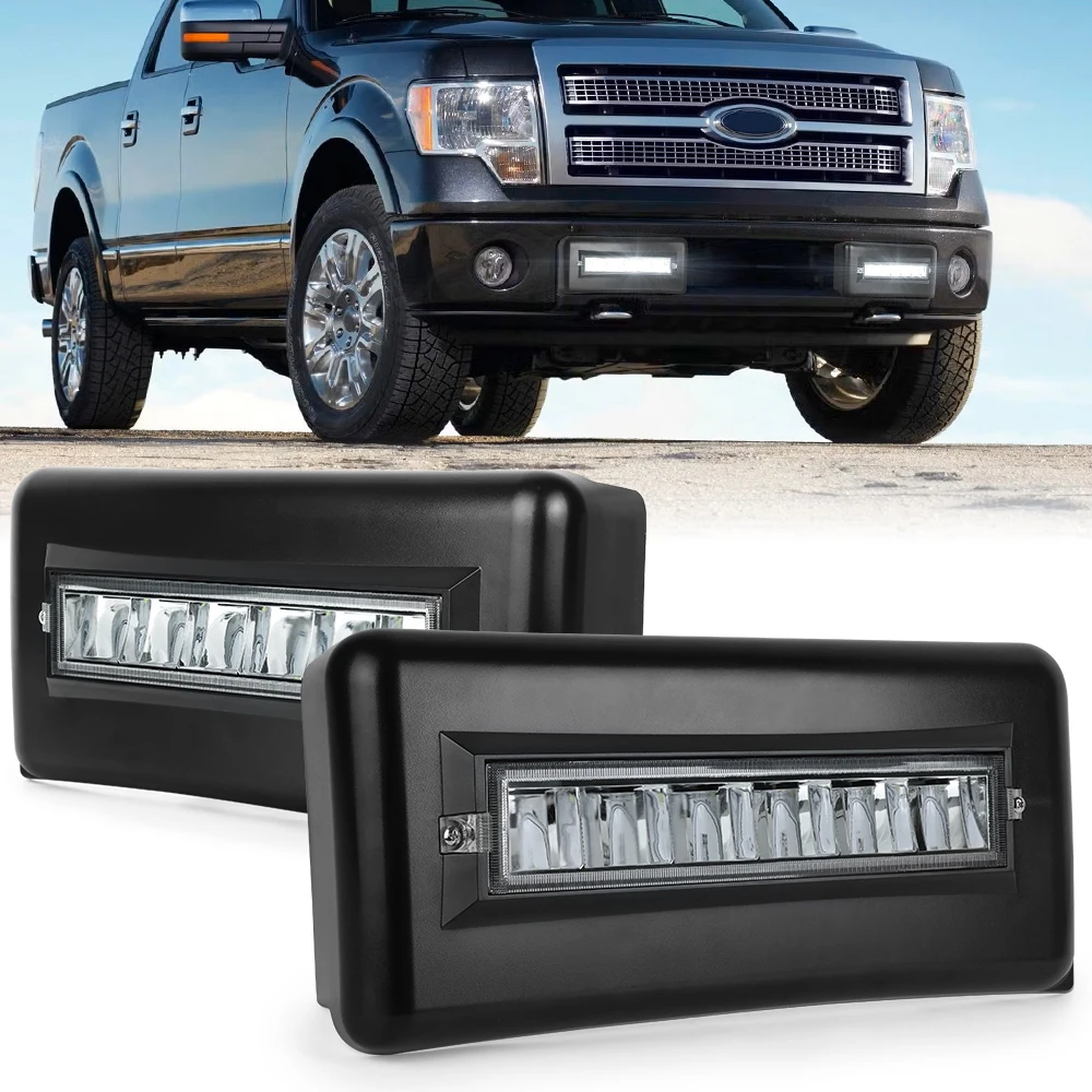 

Светодиодные накладки-защита на торцы переднего бампера POVTOR - для Ford F150/F-150 2009-2014 гг.