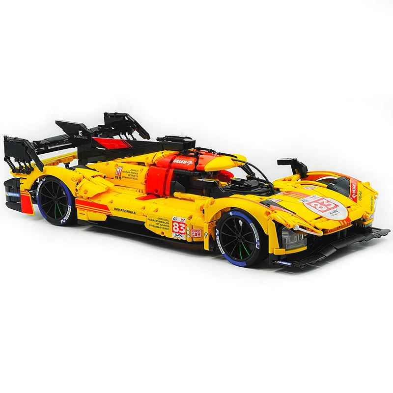 รถสปอร์ต Y18080 MOC รุ่นเทคนิค RC 499P ของเล่นตัวต่อแบบประกอบเอง ของขวัญคริสต์มาสสำหรับเด็กผู้ชาย