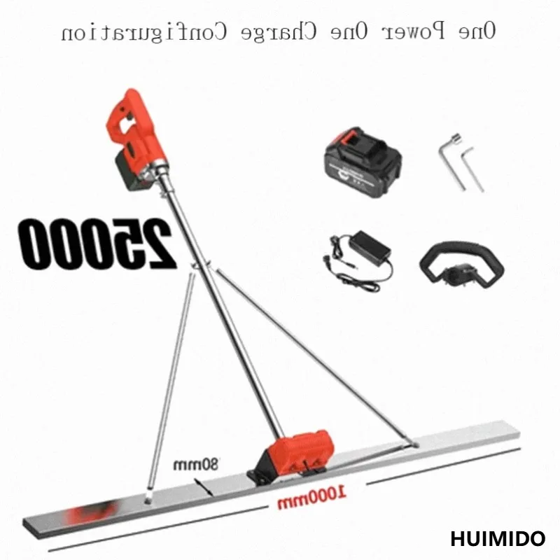 100cm Electric Concrete Polisher Level Floor Vibration Ruler Mortar Vibrator Screed Concrete Leveling Machine with Battery