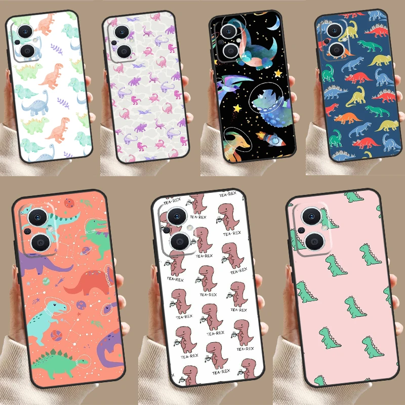 Dinosaur Collage For OPPO Find X6 Pro X5 Lite X2 X3 Neo OPPO Reno 10 Pro 11 11F 4Z 5Z 8T 4 5 6 8 7 Lite Case