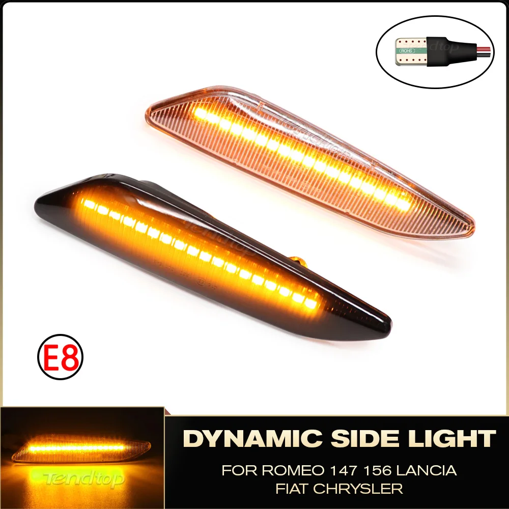 Dinamik Flaşör LED Yan Işık Dönüş Sinyali Gösterge Lambası Fiat Tipo Egea Alfa Romeo 156 147 Chrysler Ypsilon 3 Lancia Delta