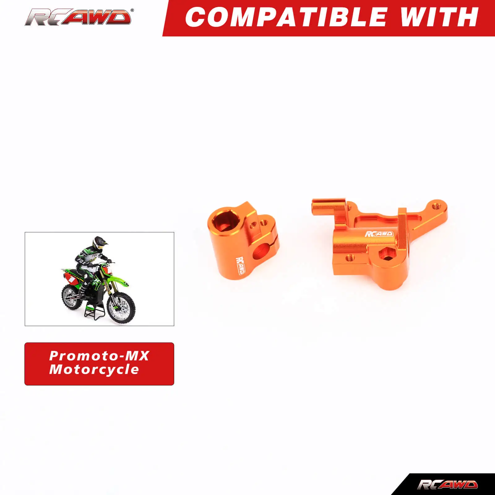 RCAWD Aluminum Fork Lug Set Promoto-MX for 1/4 Losi Promoto-MX Motorcycle RC upgrades part