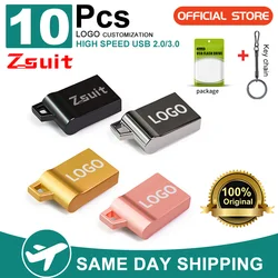 Zsuit 10PCS Mini USB Sticks 4G 8G Pen Drive 16GB High-Speed USB Flash Drive 64GB Free Logo Gift Memory Stick Waterproof U Disk
