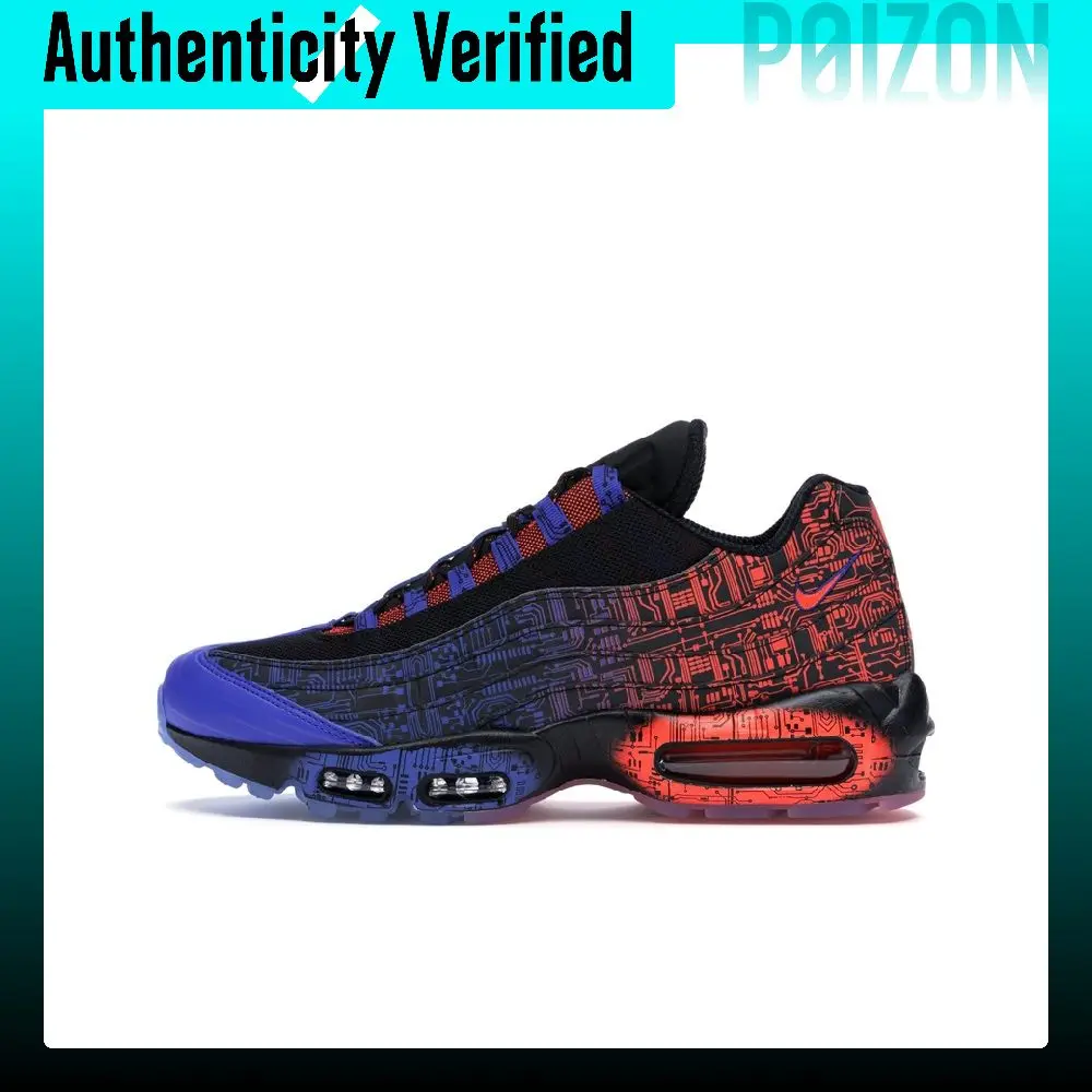Nike Air Max 95 Low top Running Shoes Unisex Black Blue Red 2019 Edition 839165-064 2019