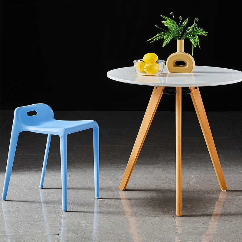 Minimalist Plastic Dining Stools Thickened Home Living Room Dining High Stools Simple Modern Stools Square Restaurant Bench