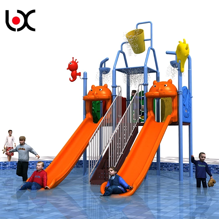 Fun game large water park playground equipment swimming pool water slide for kids