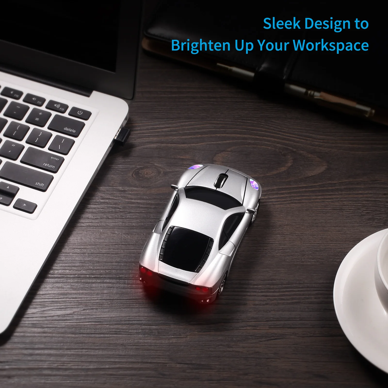 2.4G Wireless Sports Car Mouse Optical Laptop Mouse with Scroll Wheel Creative Digital Peripheral Unique Gift for Men and Gamer